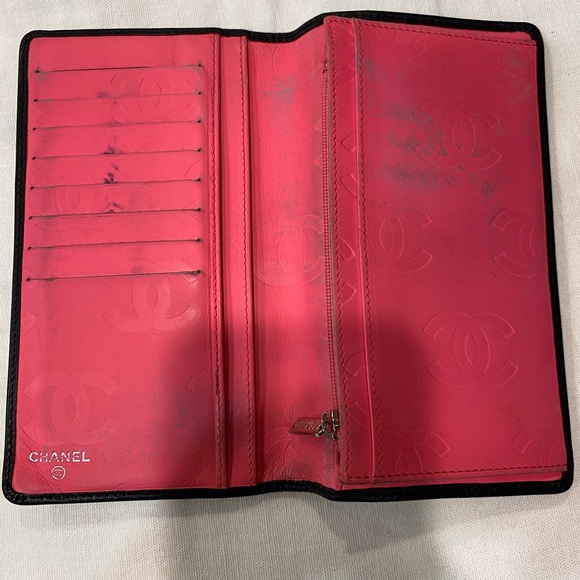 CHANEL Black Cambonline quilted long wallet - Picture 5 of 7